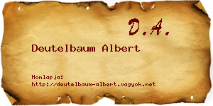 Deutelbaum Albert névjegykártya