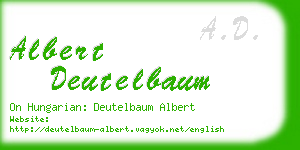 albert deutelbaum business card